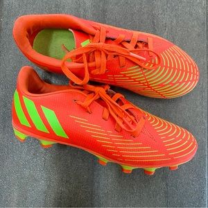 Adidas predator soccer cleats size 3 youth orange lime green